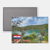 Insel Mljet in Kroatien, Reise Magnet (Vorderseite/Rückseite)