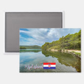 Insel Mljet in Kroatien, Reise Magnet (Vorderseite/Rückseite)
