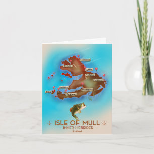 Insel Mull Innere Hebriden Schottland Vintage-Kart