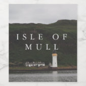 Insel Mull Leuchtturm Weinetikett (Einzelnes Label)
