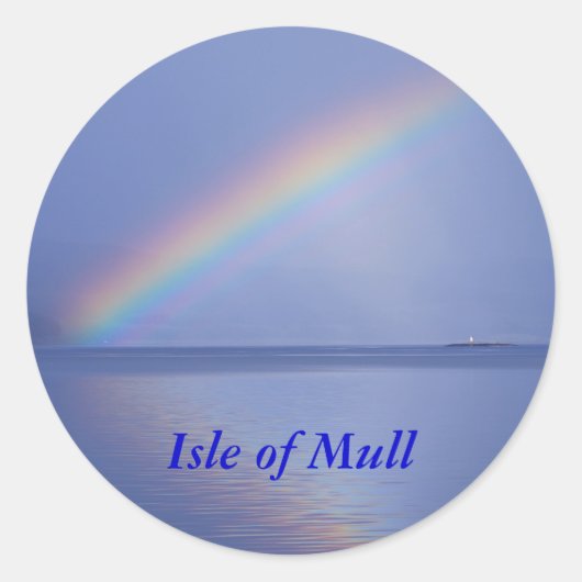 Insel Mull Rainbow Runder Aufkleber (Vorderseite)