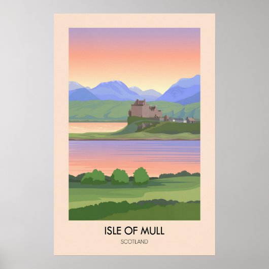 Insel Mull Schottland Reiseplakat Poster (Vorne)