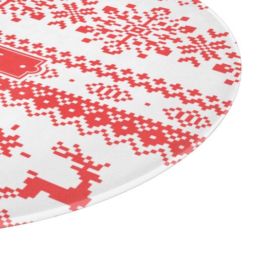 Insel-Mustermonogramm der Weihnachtsstrickjacke Schneidebrett (Ecke)