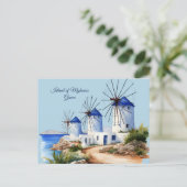 Insel Mykonos, Griechenland Postkarte (Stehend Vorderseite)
