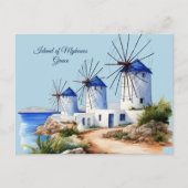Insel Mykonos, Griechenland Postkarte (Vorderseite)