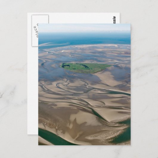 Insel Neuwerk bei Hamburg in deutschem Wattenmeer Postkarte (Vorne/Hinten)