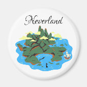 Insel Neverland mit Meerjungfrauen und Piratenschi Magnet (Vorne)