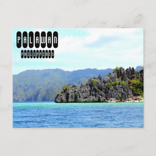 Insel Palawan auf den Philippinen Postkarte (Vorderseite)