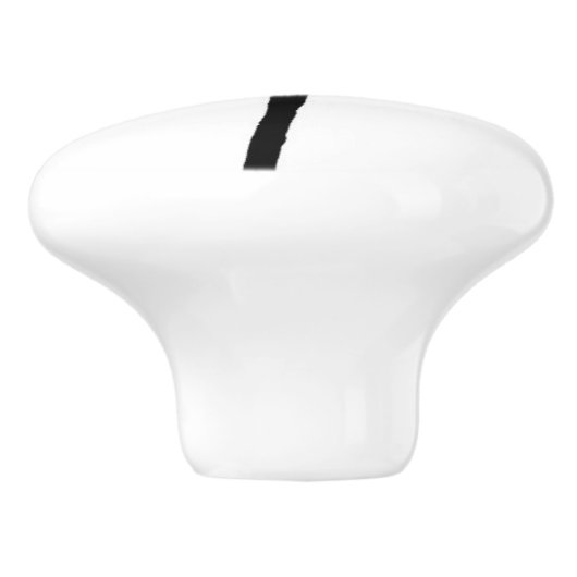 Insel-Palme-Silhouette in Schwarzweiss Keramikknauf (Seitenansicht)