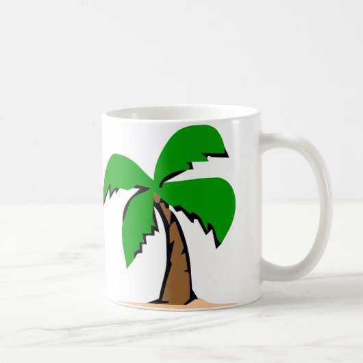 Insel-Palmen-Tasse Kaffeetasse (Rechts)