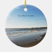 Insel Palms Beach Sunset South Carolina Keramik Ornament (Hinten)