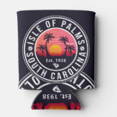 Insel Palms Florida Retro Sunset Souvenir Dosenkühler (Rückseite)