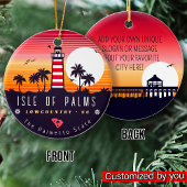 Insel Palms Leuchtturm SC Retro Sunset Souvenirs Keramik Ornament