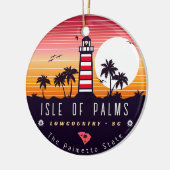 Insel Palms Leuchtturm SC Retro Sunset Souvenirs Keramik Ornament (Links)