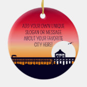 Insel Palms Leuchtturm SC Retro Sunset Souvenirs Keramik Ornament (Hinten)