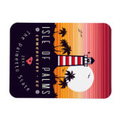 Insel Palms Leuchtturm SC Retro Sunset Souvenirs Magnet (Horizontal)