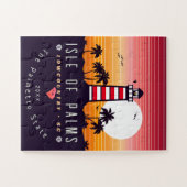 Insel Palms Leuchtturm SC Retro Sunset Souvenirs Puzzle (Horizontal)