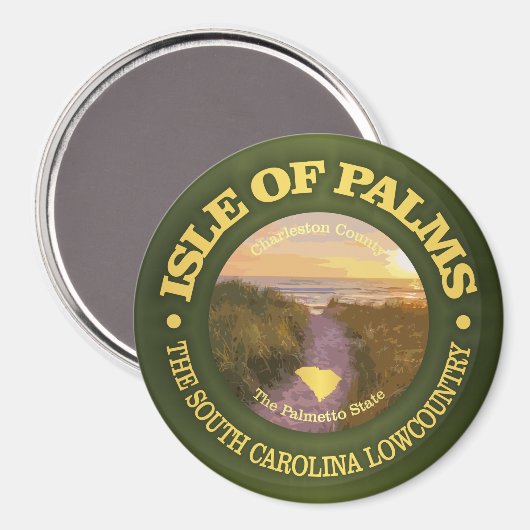 Insel Palms Magnet (Vorderseite/Rückseite)