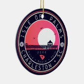 Insel Palms SC Retro Sunset Souvenirs 80er Keramik Ornament (Rechts)