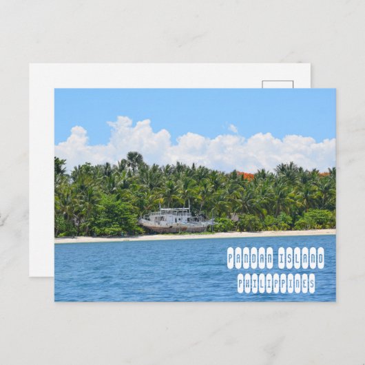 Insel Pandan auf den Philippinen in Mindoro Postkarte (Vorne/Hinten)