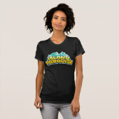 Insel-Paradies - der dunkle T - Shirt der Frauen (Vorne ganz)