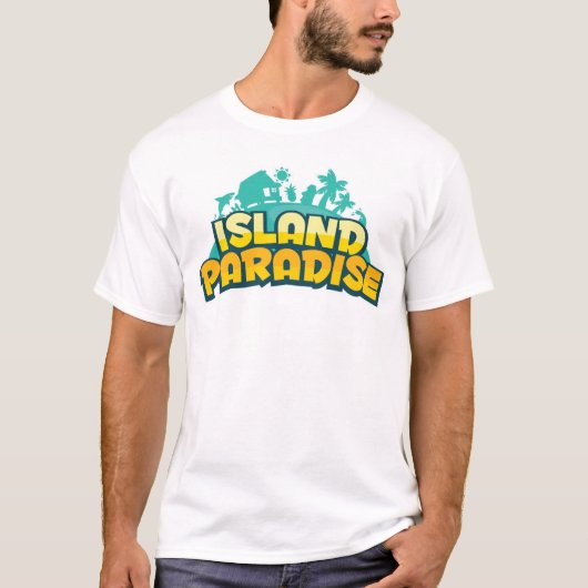 Insel-Paradies - der T - Shirt der Männer (Vorderseite)