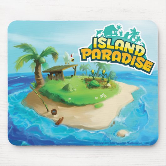 Insel-Paradies Mousepad (Vorne)