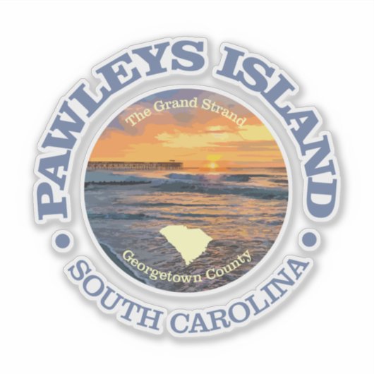 Insel Pawleys (C) Aufkleber (Vorderseite)