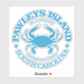 Insel Pawleys (Krebs) Aufkleber (Blatt)