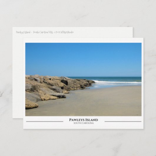 Insel Pawleys - South Carolina Postkarte (Vorne/Hinten)