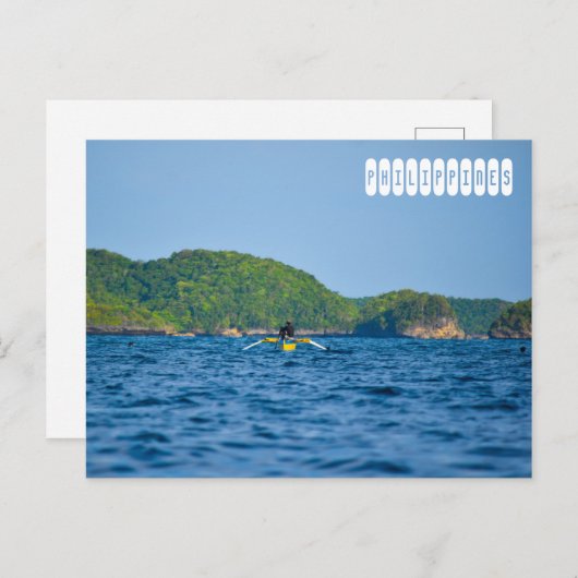 Insel Philippinen Postkarte (Vorne/Hinten)