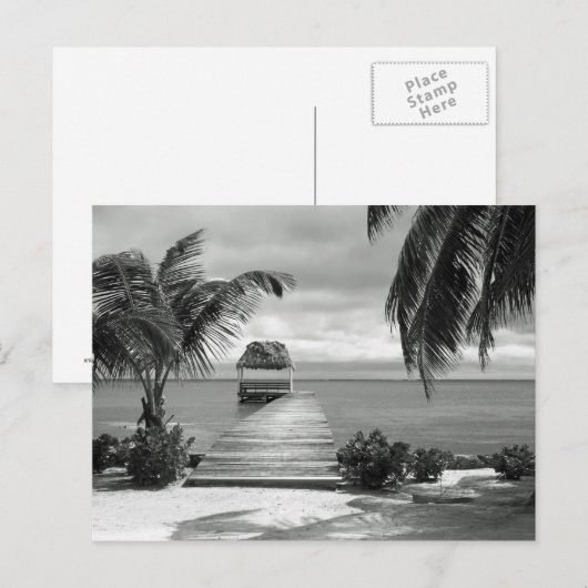 Insel Pier Postkarte (Vorne/Hinten)