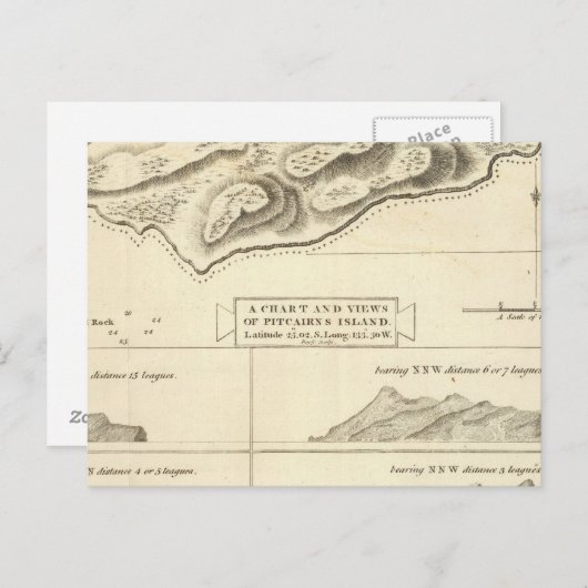 Insel Pitcairn Postkarte (Vorne/Hinten)