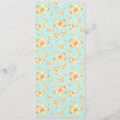 Insel Plumeria Blume Wasserfarbene Menüs Menükarte (Rückseite)