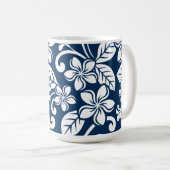 INSEL PLUMERIA (DUNKELBLAU) KAFFEETASSE (VorderseiteRechts)