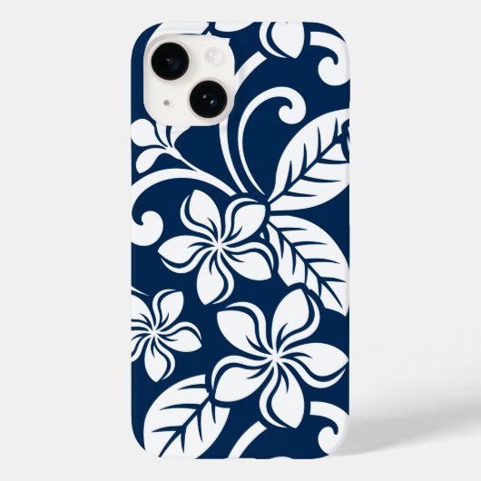 INSEL PLUMERIA (NAVY) Case-Mate iPhone HÜLLE (Rückseite)