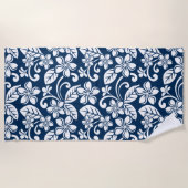 INSEL PLUMERIA (NAVY) STRANDTUCH (Vorderseite)