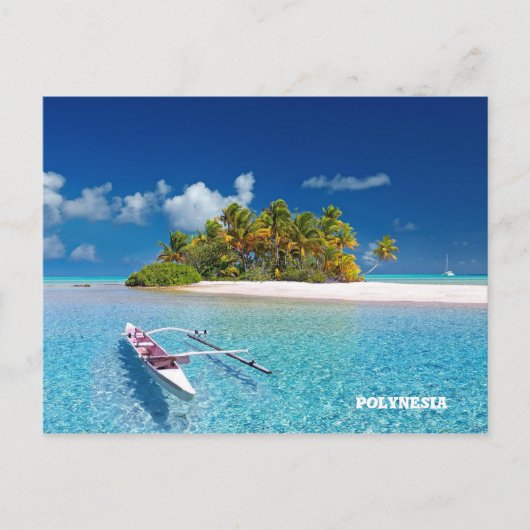 Insel Polynesien Postkarte (Vorderseite)