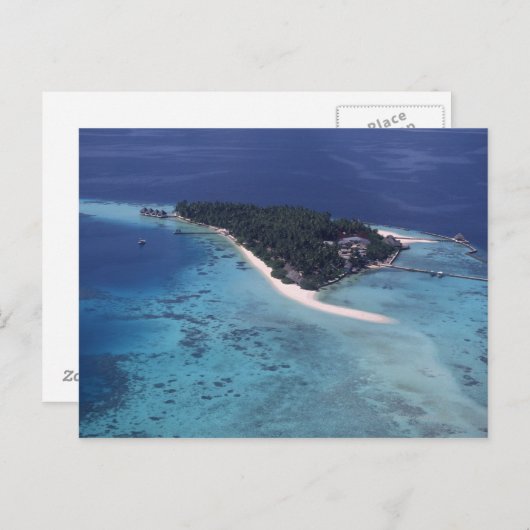 Insel Postkarte (Vorne/Hinten)