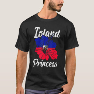 Insel Princess Haiti Haitianische Flagge T-Shirt