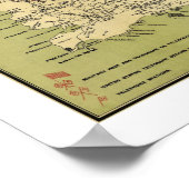 Insel Puerto Rico Karte 1900 Poster (Ecke)