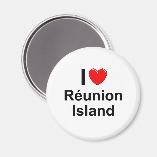 Insel Réunion Magnet (Vorderseite/Rückseite)