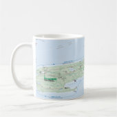 Insel Royale (Michigan) Karten-Tasse Kaffeetasse (Links)