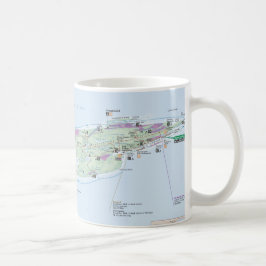 Insel Royale (Michigan) Karten-Tasse Kaffeetasse