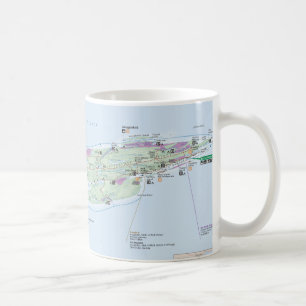 Insel Royale (Michigan) Karten-Tasse Kaffeetasse