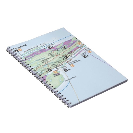 Insel Royale (Michigan) Kartennotizbuch Notizblock (Rechte Seite)