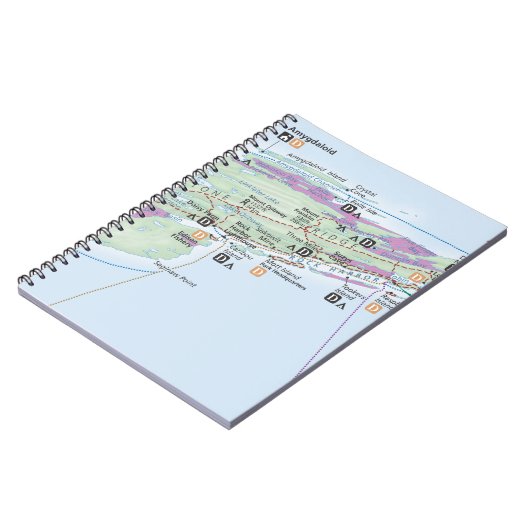 Insel Royale (Michigan) Kartennotizbuch Notizblock (Linke Seite)