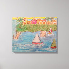 Insel Sailboat Leinwanddruck