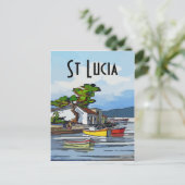 Insel Saint Licia, Text bearbeiten Postkarte (Stehend Vorderseite)