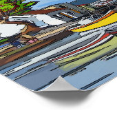 Insel Saint Lucia, Poster (Ecke)